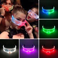 画像5: LED Luminous Glasses 光るサイバーゴーグル サングラス (5)