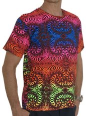 画像3: SPACE TRIBE スペーストライブ メンズ Tシャツ「Rainbow Fractal」 (3)