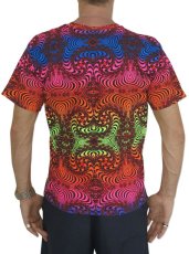 画像4: SPACE TRIBE スペーストライブ メンズ Tシャツ「Rainbow Fractal」 (4)