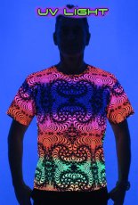 画像5: SPACE TRIBE スペーストライブ メンズ Tシャツ「Rainbow Fractal」 (5)