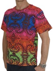 画像2: SPACE TRIBE スペーストライブ メンズ Tシャツ「Rainbow Fractal」 (2)