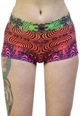 画像1: SPACE TRIBE - Hot Pants スペーストライブ ホットパンツ「Rainbow Fractal」 (1)