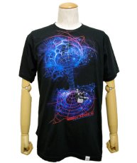 画像1: IMAGINARY FOUNDATIONメンズ半袖Tシャツ「WORMHOLE / ブラック」 (1)