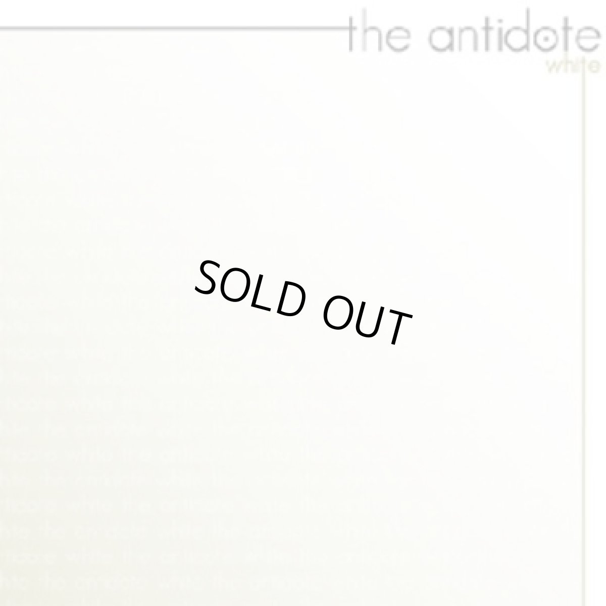 画像1: CD「The Antidote / White」 (1)